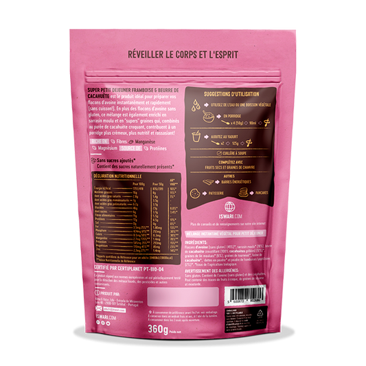 Super Petit Dejeuner Framboise et Beurre de Cacahuète