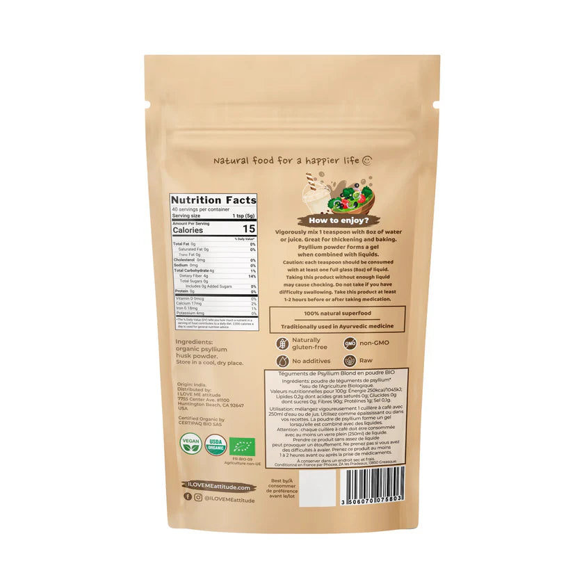 Psyllium blond en poudre Bio