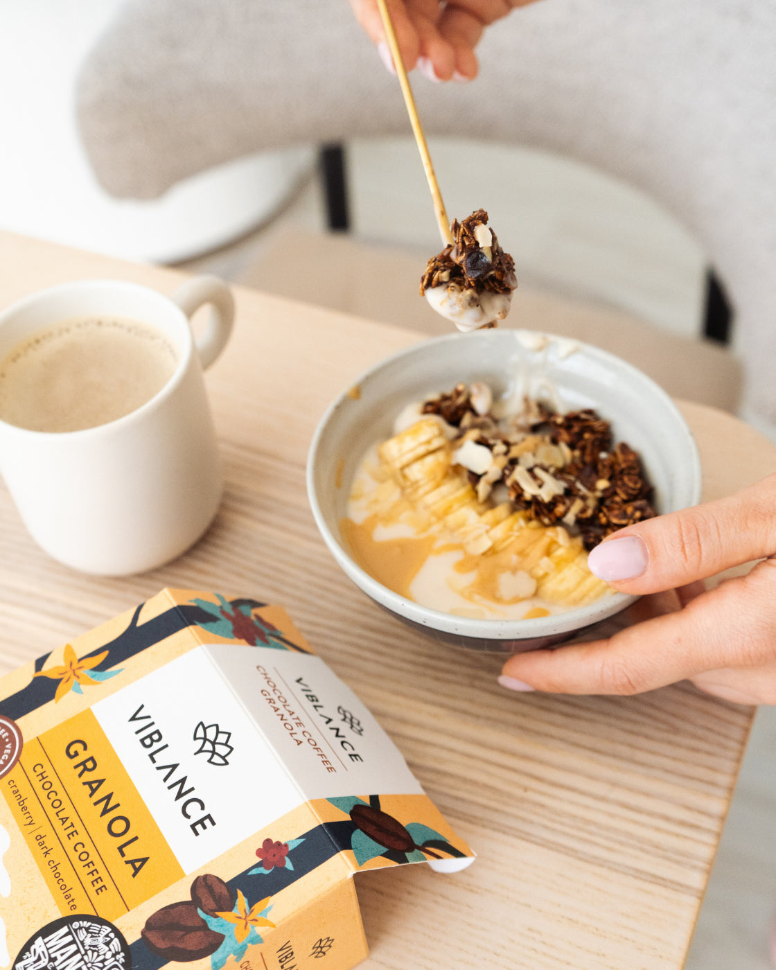 Granola au chocolat et au café