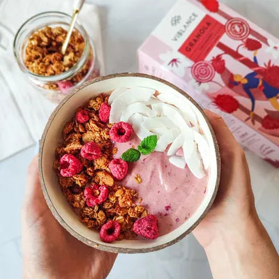 Granola aux noix de coco & framboise