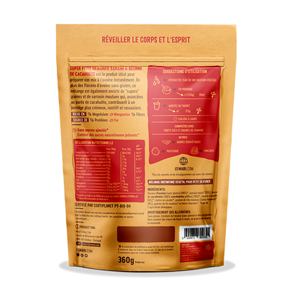 Super Petit Dejeuner Banane et Beurre de Cacahuète